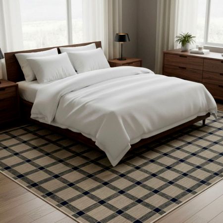 Handmade Elegant Cotton and Wool Handknotted Rug for Refined Living